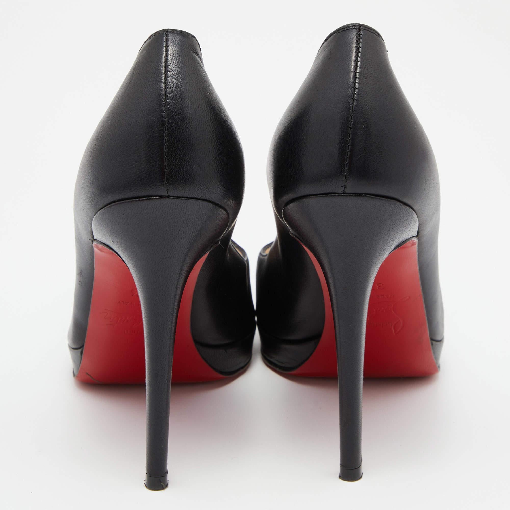 Christian Louboutin Pumps in pelle nera &New Simple Taglia 37.5 in vendita 1