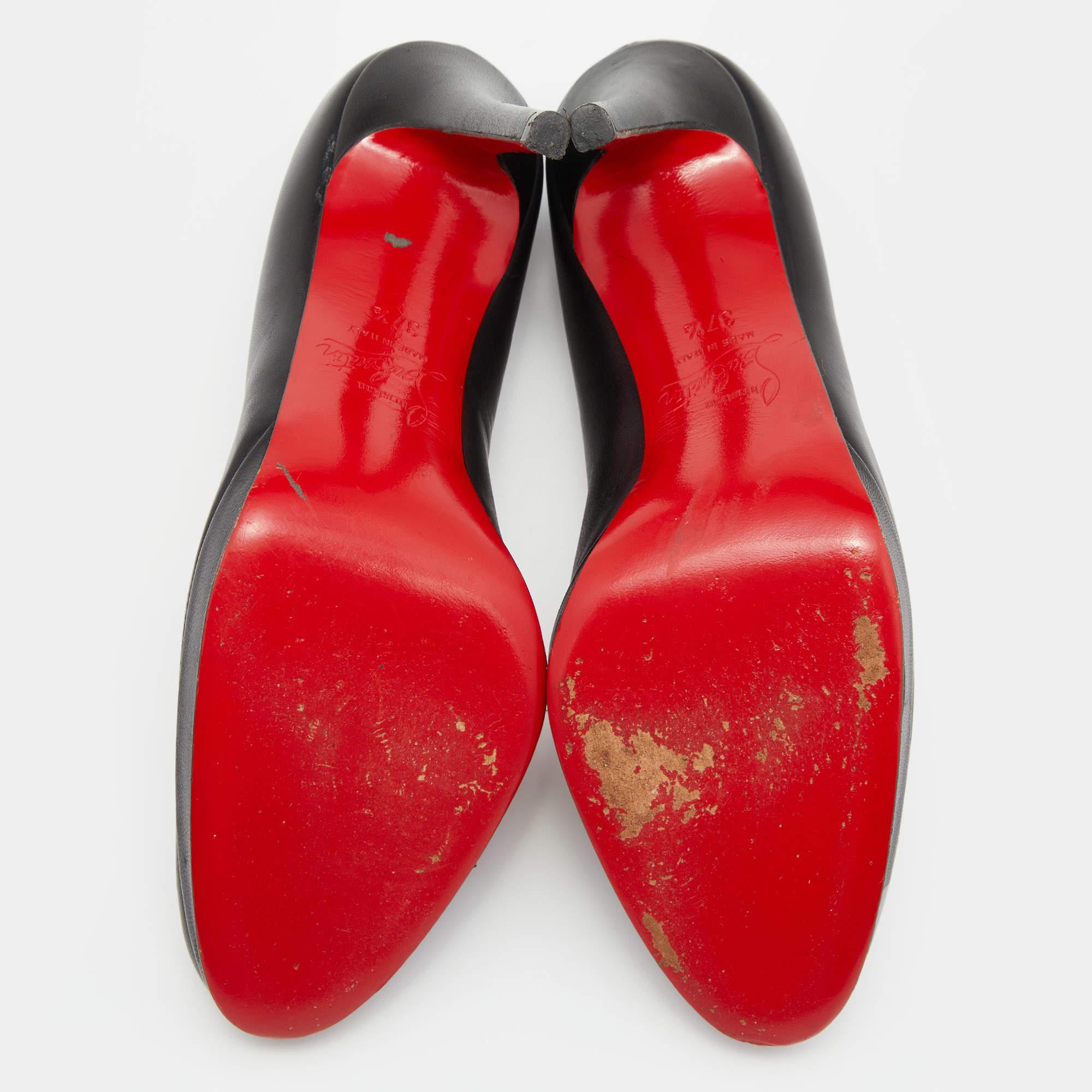 Christian Louboutin Pumps in pelle nera &New Simple Taglia 37.5 in vendita 2