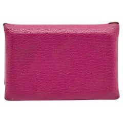 Portacarte Hermes Cyclamen Chevre Mysore in pelle Calvi