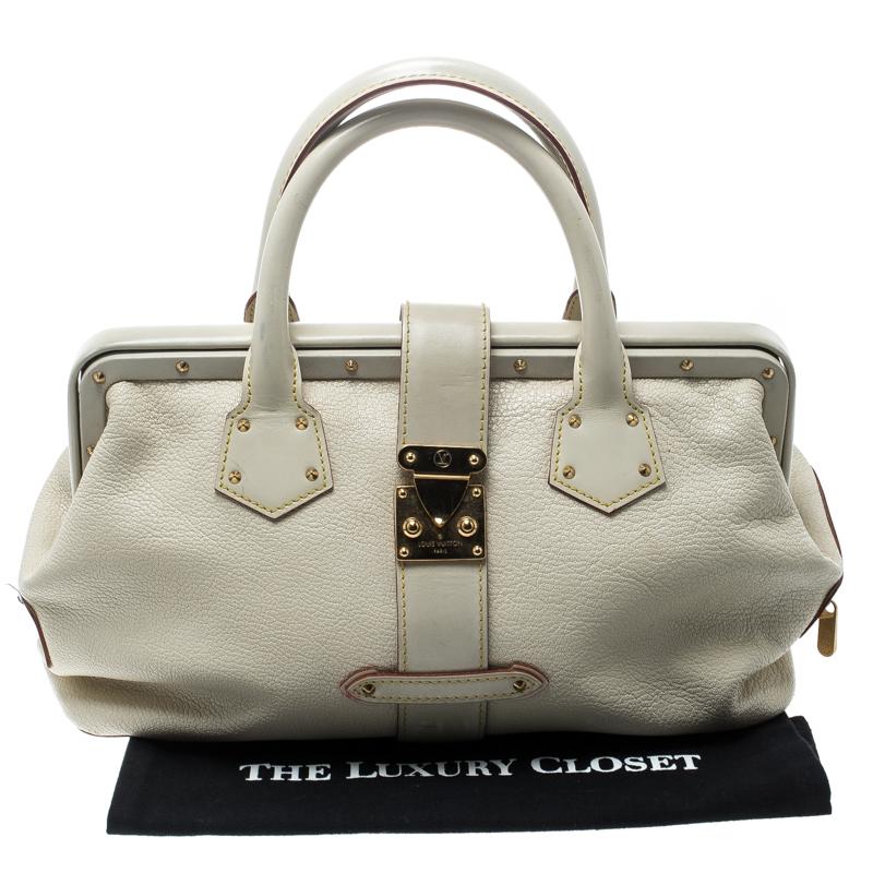 Louis Vuitton White Suhali Leather L'Ingenieux PM Bag In Good Condition In Dubai, Al Qouz 2