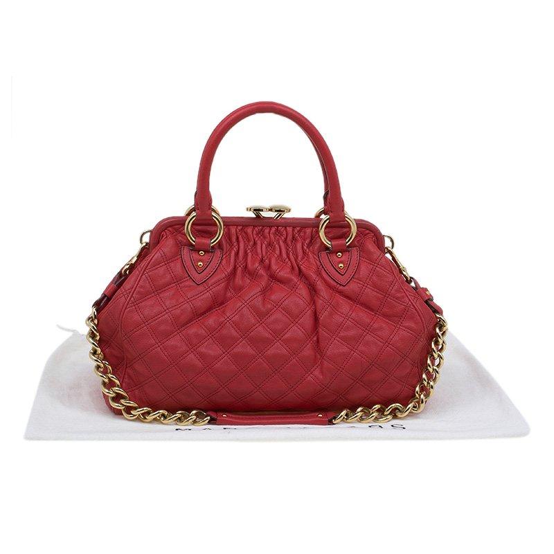 Marc Jacobs Red Quilted Leather Stam Shoulder Bag 5