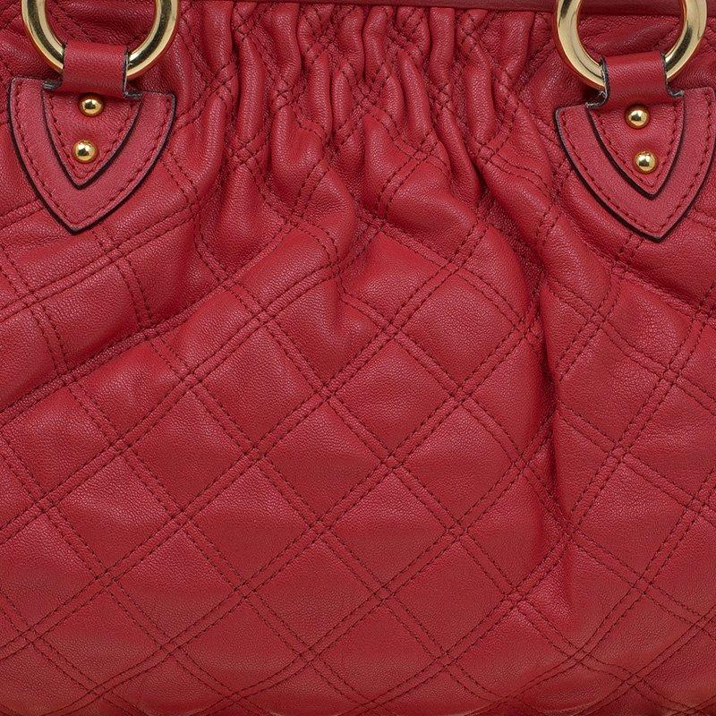 Marc Jacobs Red Quilted Leather Stam Shoulder Bag 6
