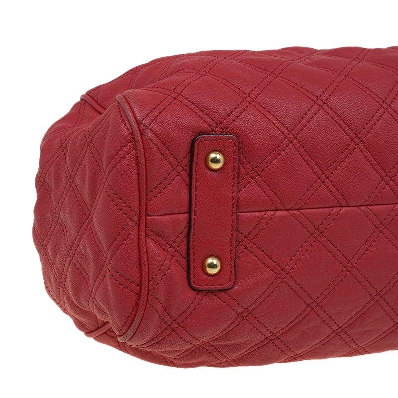 Marc Jacobs Red Quilted Leather Stam Shoulder Bag 7