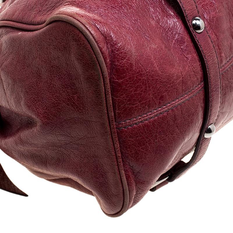 Miu Miu Burgundy Leather Bow Tote 3