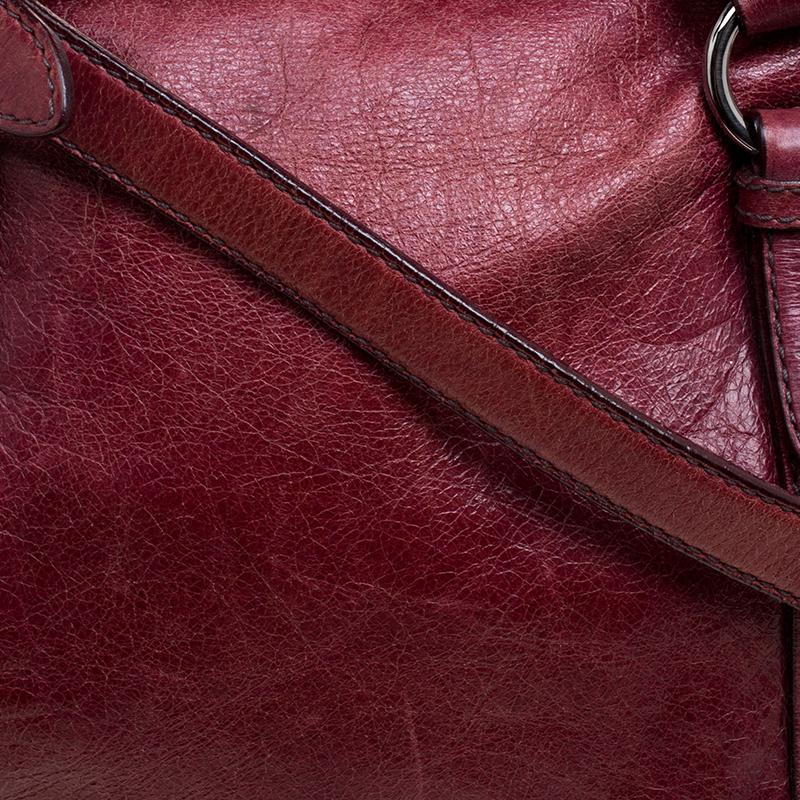 Miu Miu Burgundy Leather Bow Tote 4