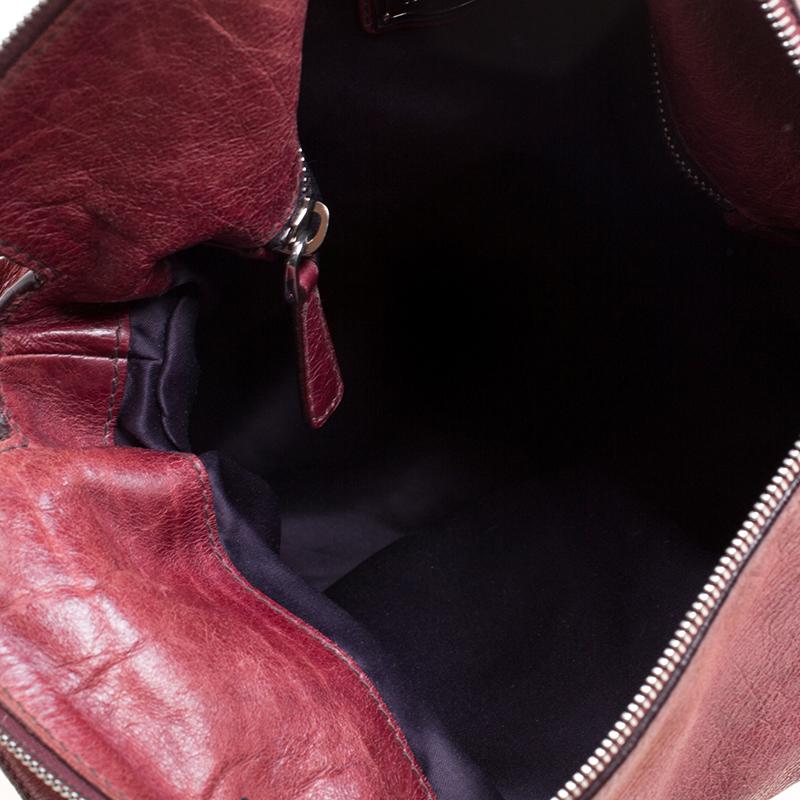 Miu Miu Burgundy Leather Bow Tote 5