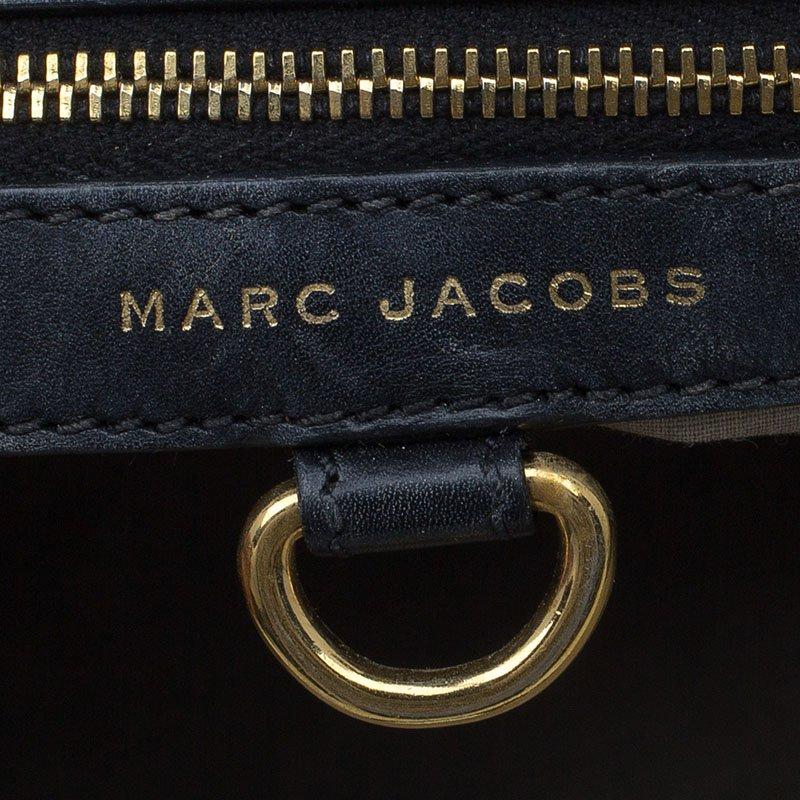 Marc Jacobs Black Quilted Leather Stam Satchel In Good Condition In Dubai, Al Qouz 2