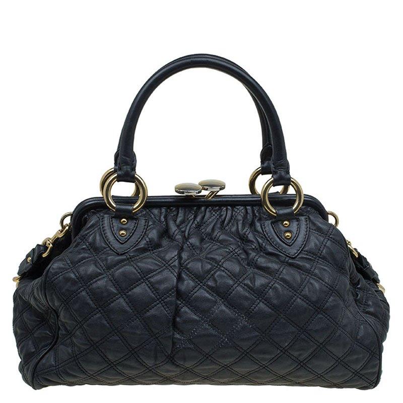 Marc Jacobs Black Quilted Leather Stam Satchel 2
