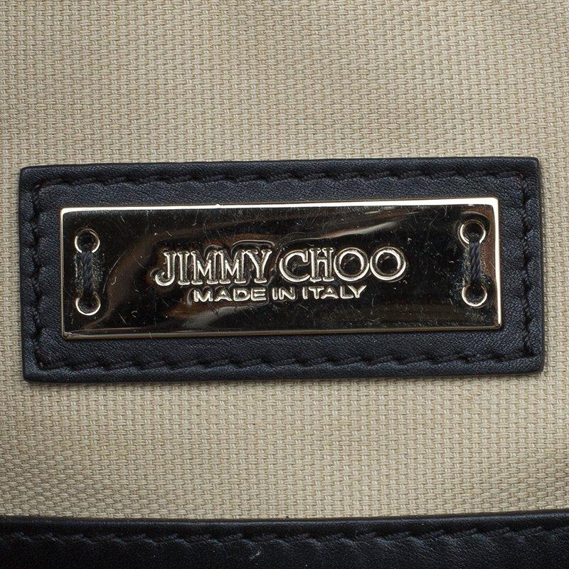 Jimmy Choo Black Leather Justine Satchel 1