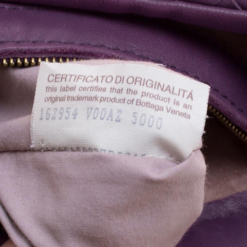 Bottega Veneta Purple Intrecciato Leather Flap Shoulder Bag 3