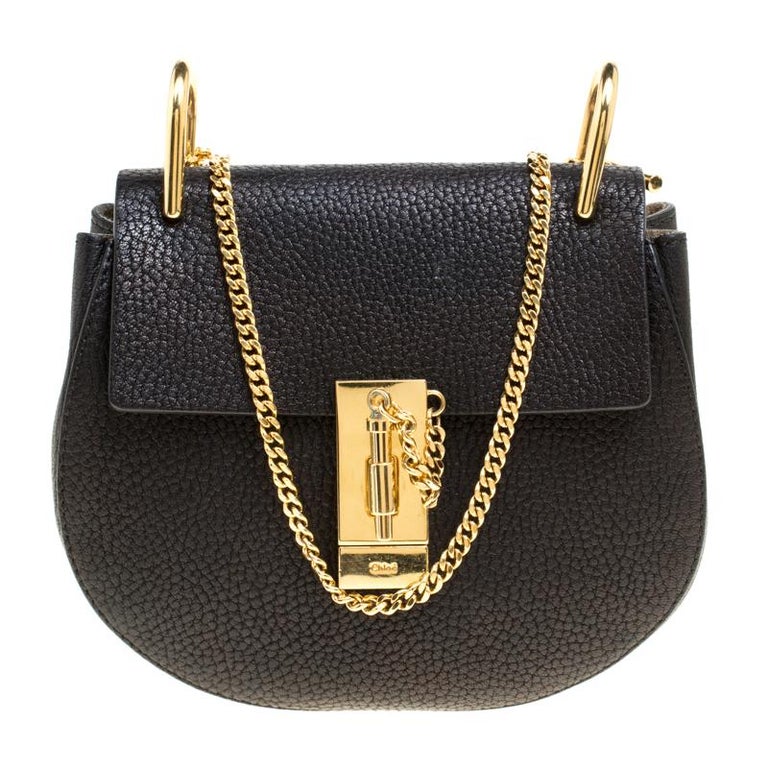 Chloe Black Leather Small Drew Shoulder Bag For Sale at 1stDibs | chloe ...