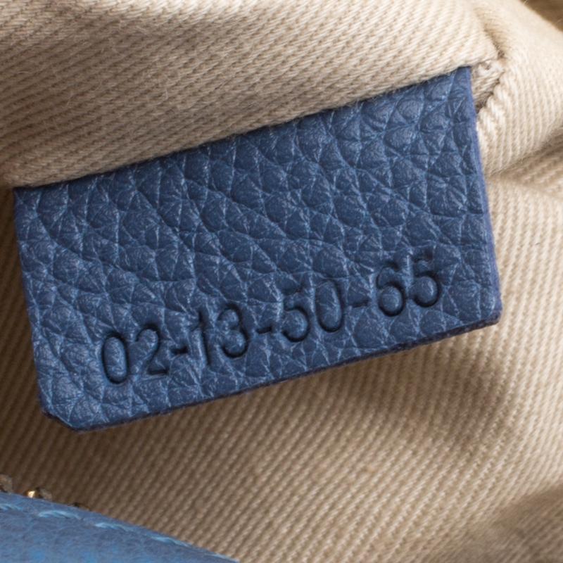Chloe Blue Leather Medium Paraty Shoulder Bag In Good Condition In Dubai, Al Qouz 2