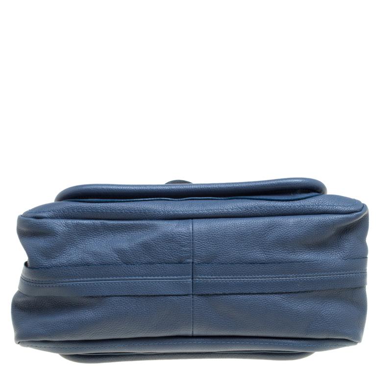 Chloe Blue Leather Medium Paraty Shoulder Bag 4