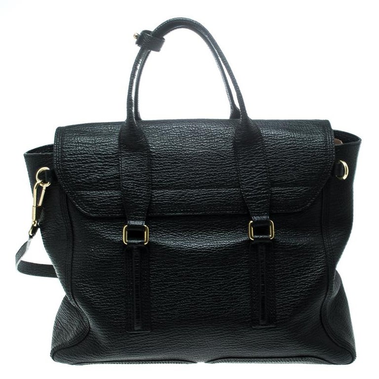 3 1 Phillip Lim Black Shark Embossed Leather Large Pashli Shoulder The Shoulder Bag From 3 1 Phillip Lim Will Be A Refined Essential To Your Look