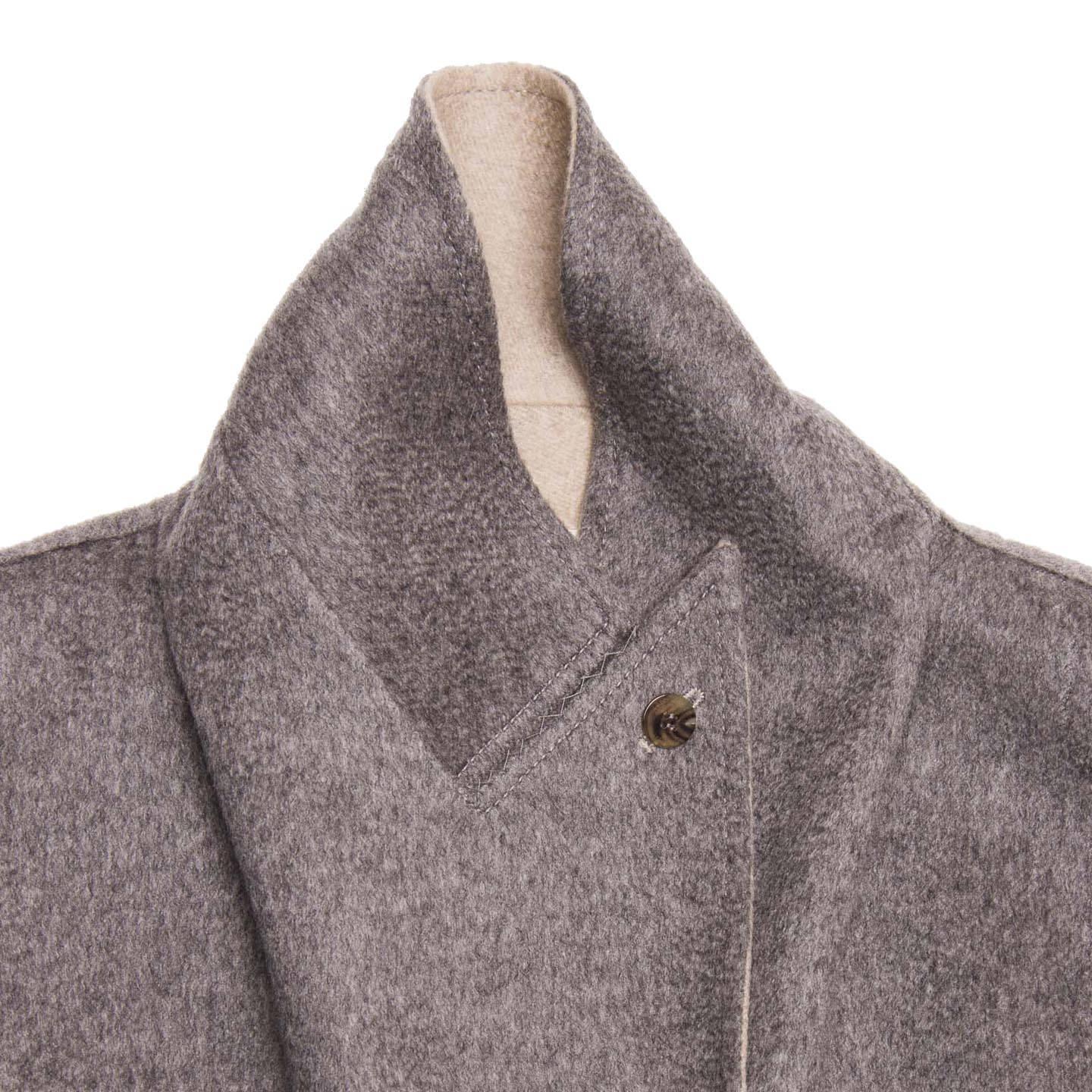 Gray Hermès Cashmere Belted Coat