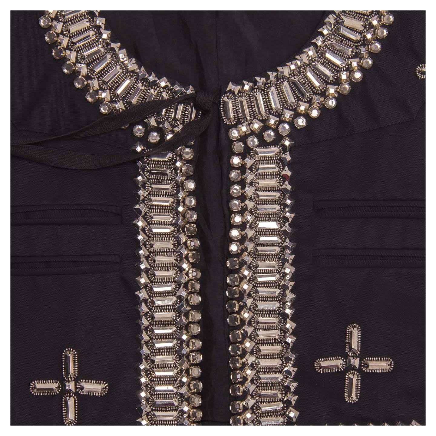 Women's Givenchy Black Cotton & Rhinestone Vest For Sale