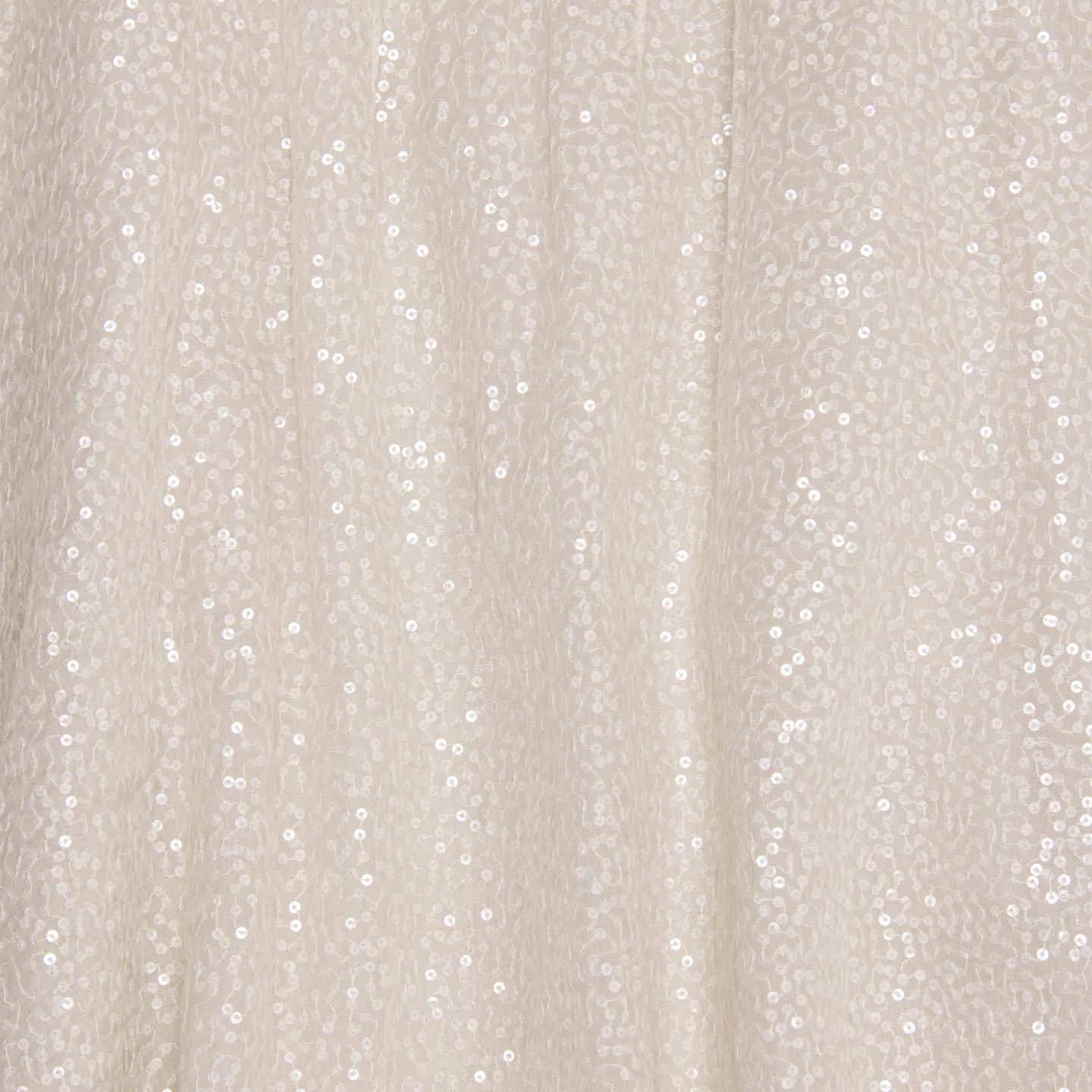 Chloe' Ivory Sequin Long Dress In New Condition In Brooklyn, NY