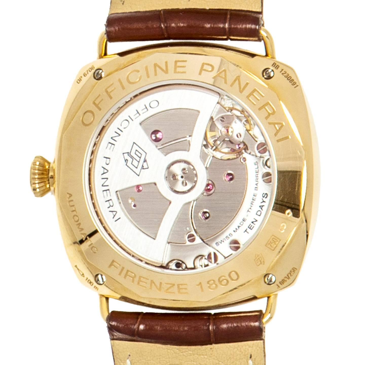 panerai rose gold watch