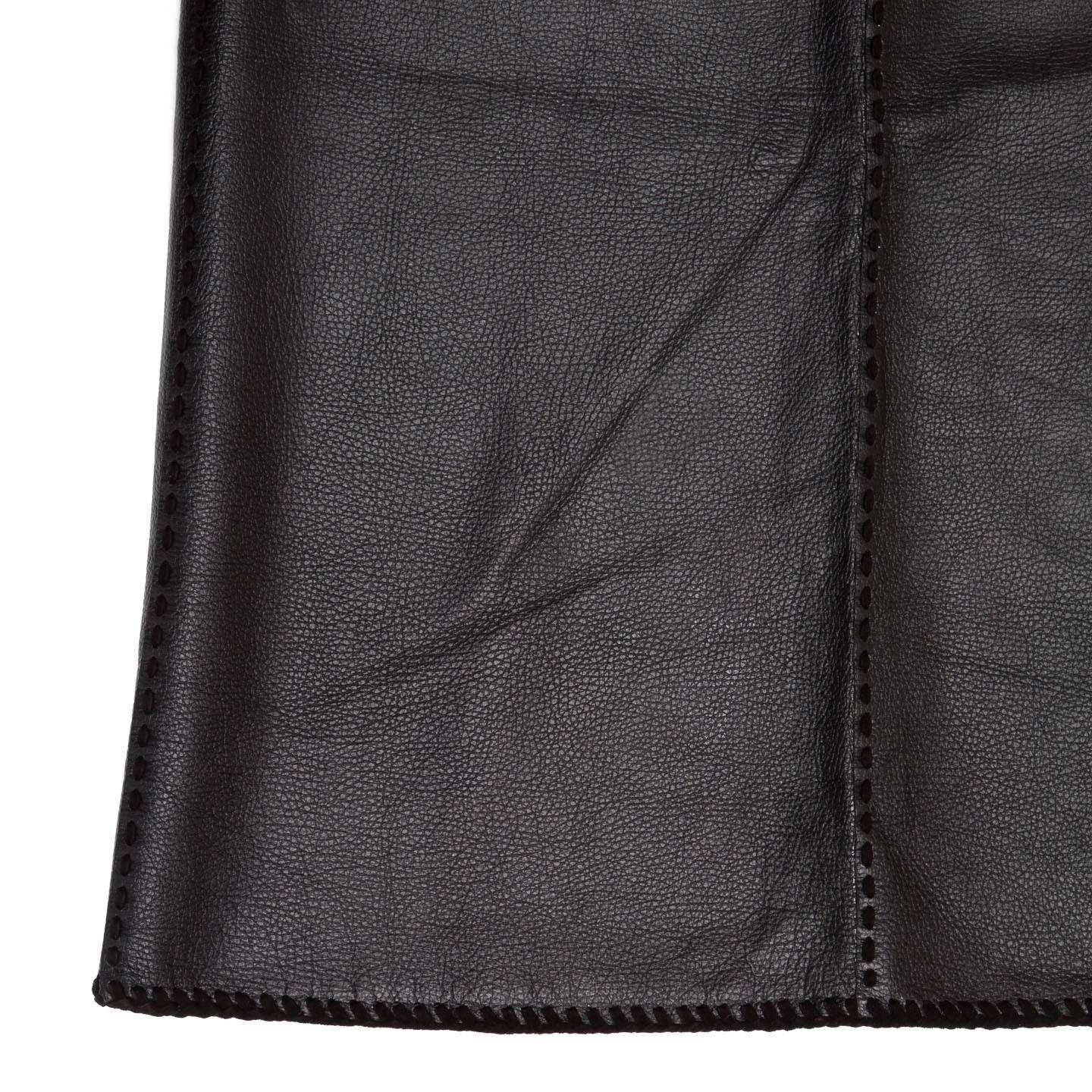 Women's Katayone Adeli Black leather Skirt For Sale