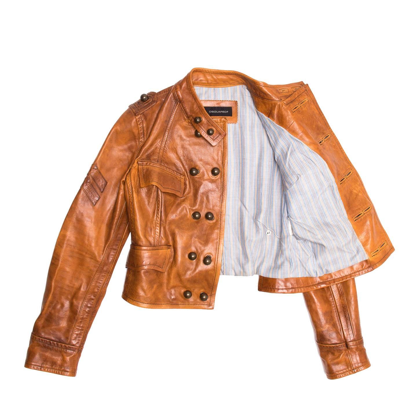 leather combat jacket