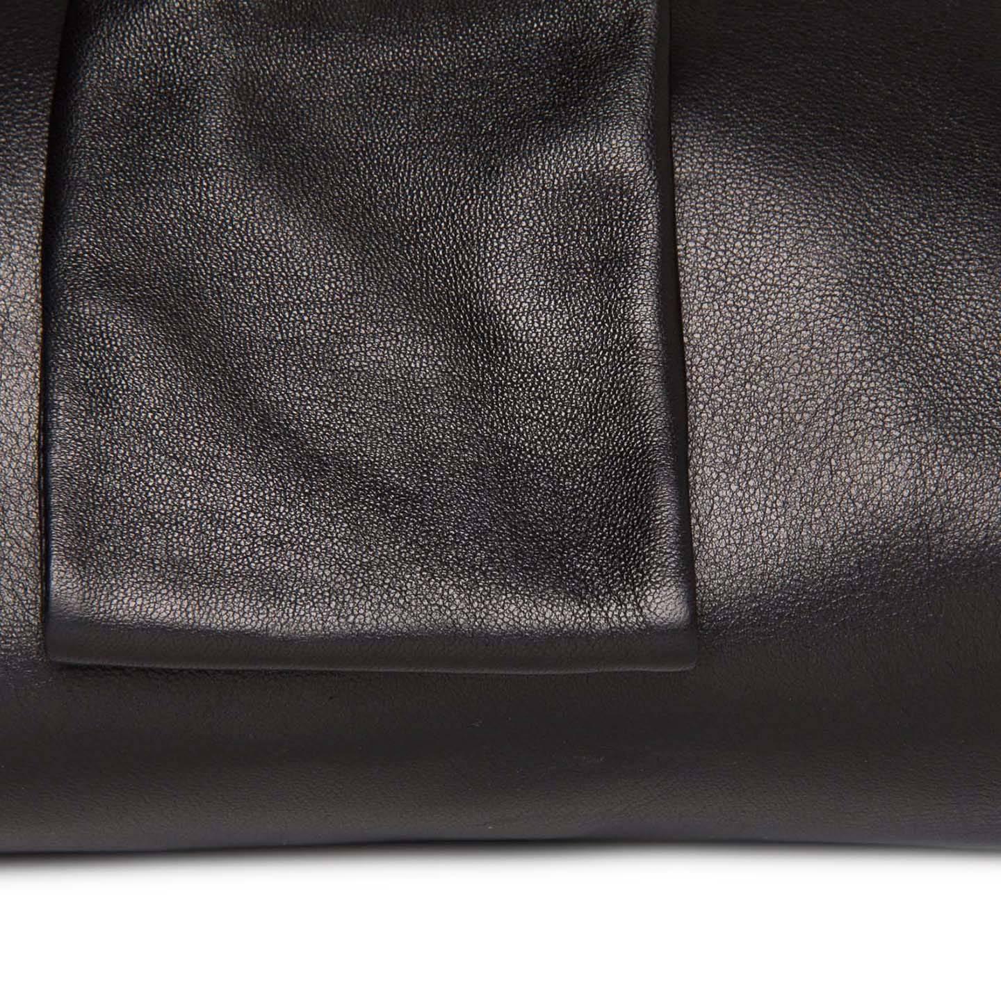 black clutch bag with wrist strap