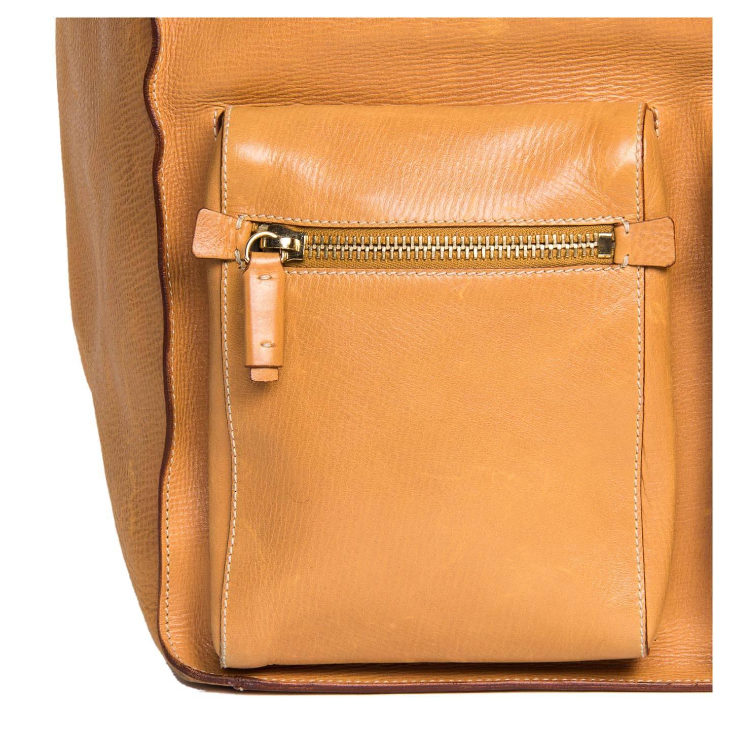 Women's Jil Sander Tan Leather Large Bag