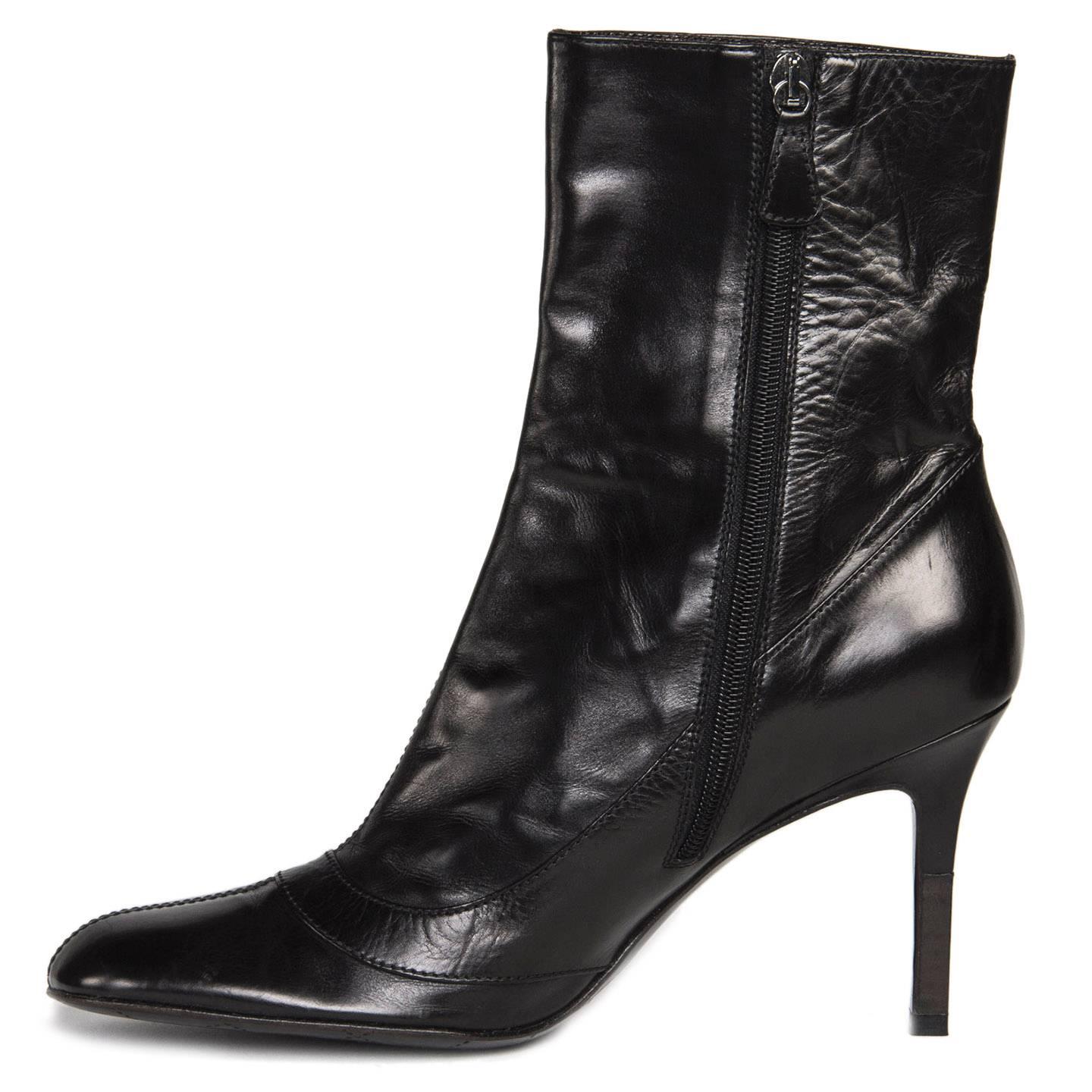 Women's Chanel Black Round Toe Boots For Sale
