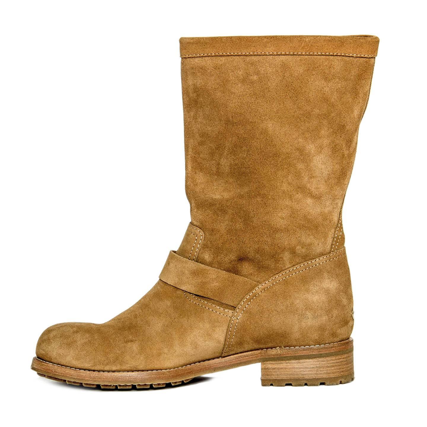 Jimmy Choo Tan Calf Height Boot In New Condition For Sale In Brooklyn, NY