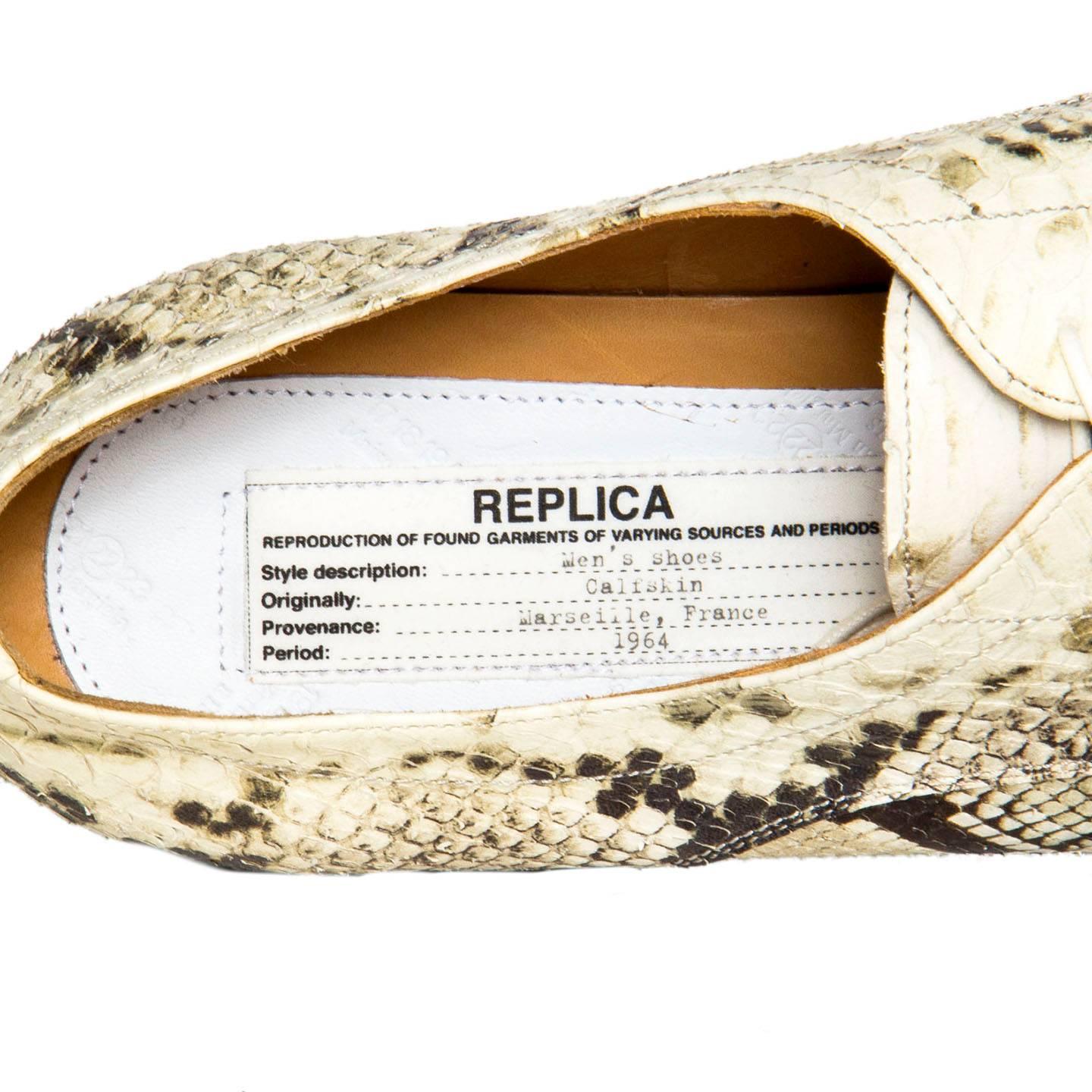 Maison Martin Margiela Python Oxford Shoes In New Condition For Sale In Brooklyn, NY