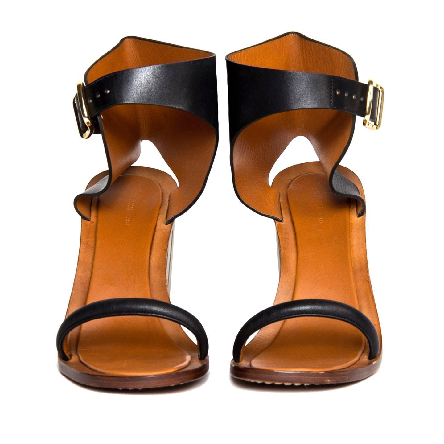 celine black sandals