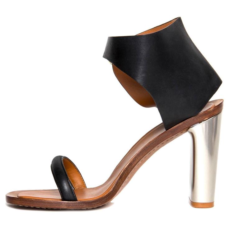 Celine Black and Silver Sandals For Sale at 1stDibs | celine black ...