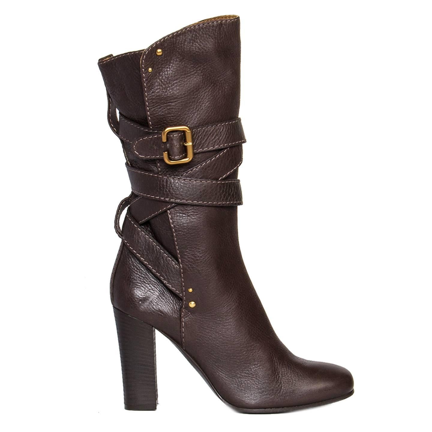 Chloe' Chocolate Brown Boots For Sale