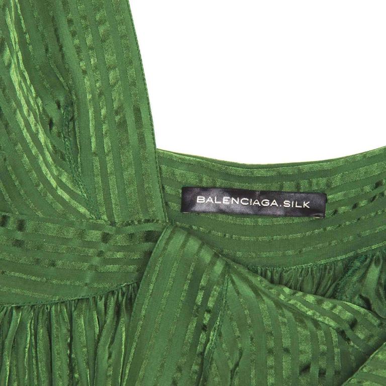 balenciaga evening dress green