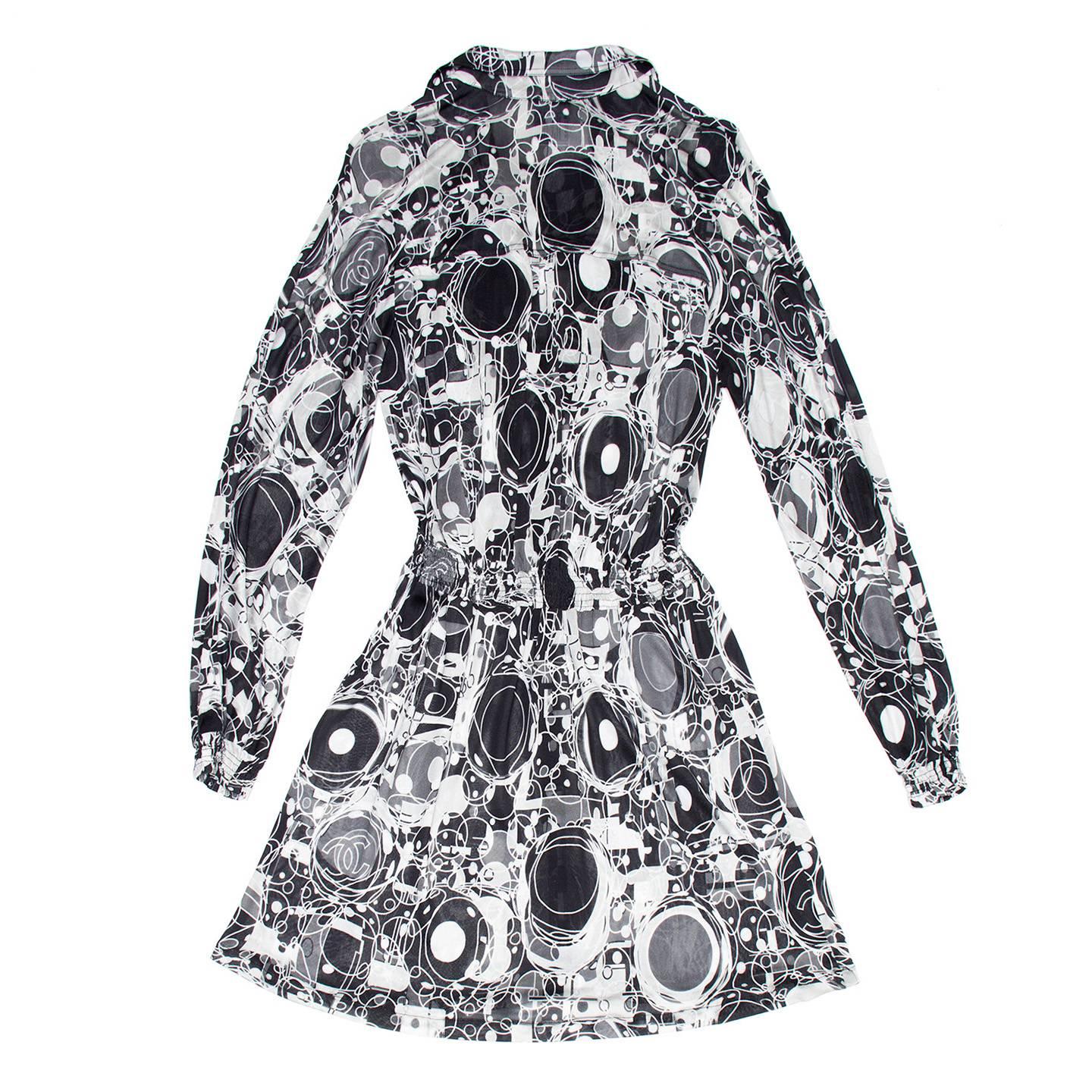 chanel print dress