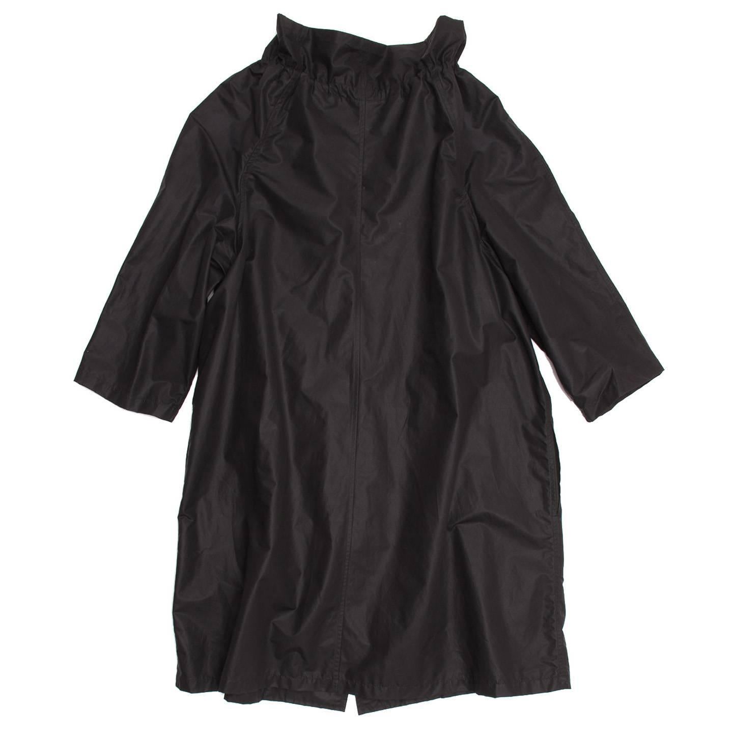 Lanvin Black Nylon Raincoat In New Condition In Brooklyn, NY