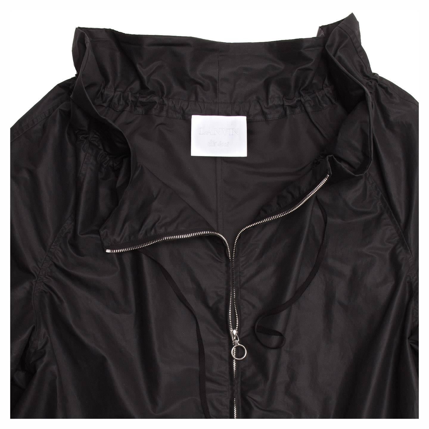 Lanvin Black Nylon Raincoat 1