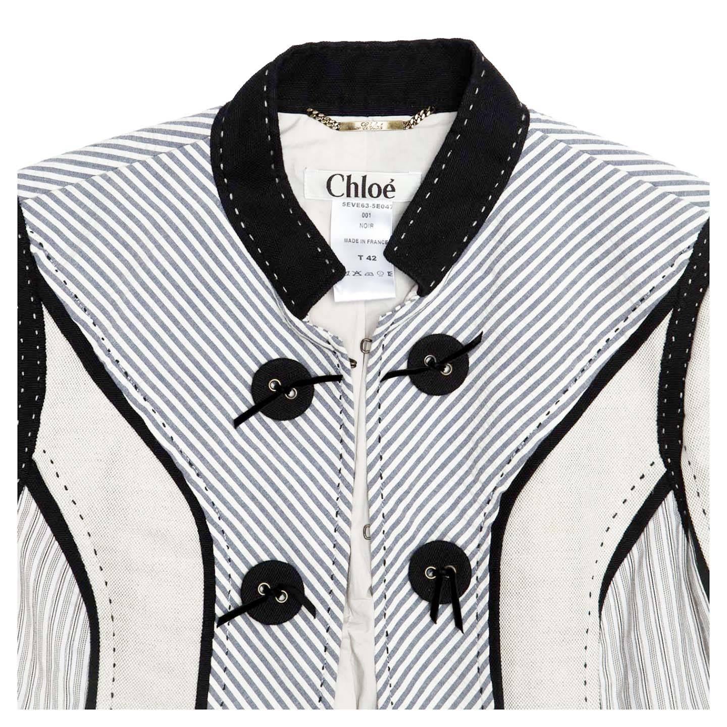 Women's Chloe' Multicolor Cotton & Linen Jacket For Sale