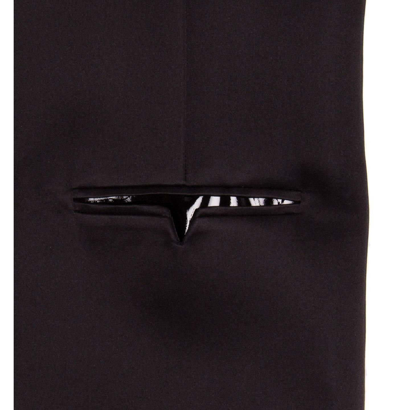 Balenciaga Black Silk & Leather Coat For Sale 2