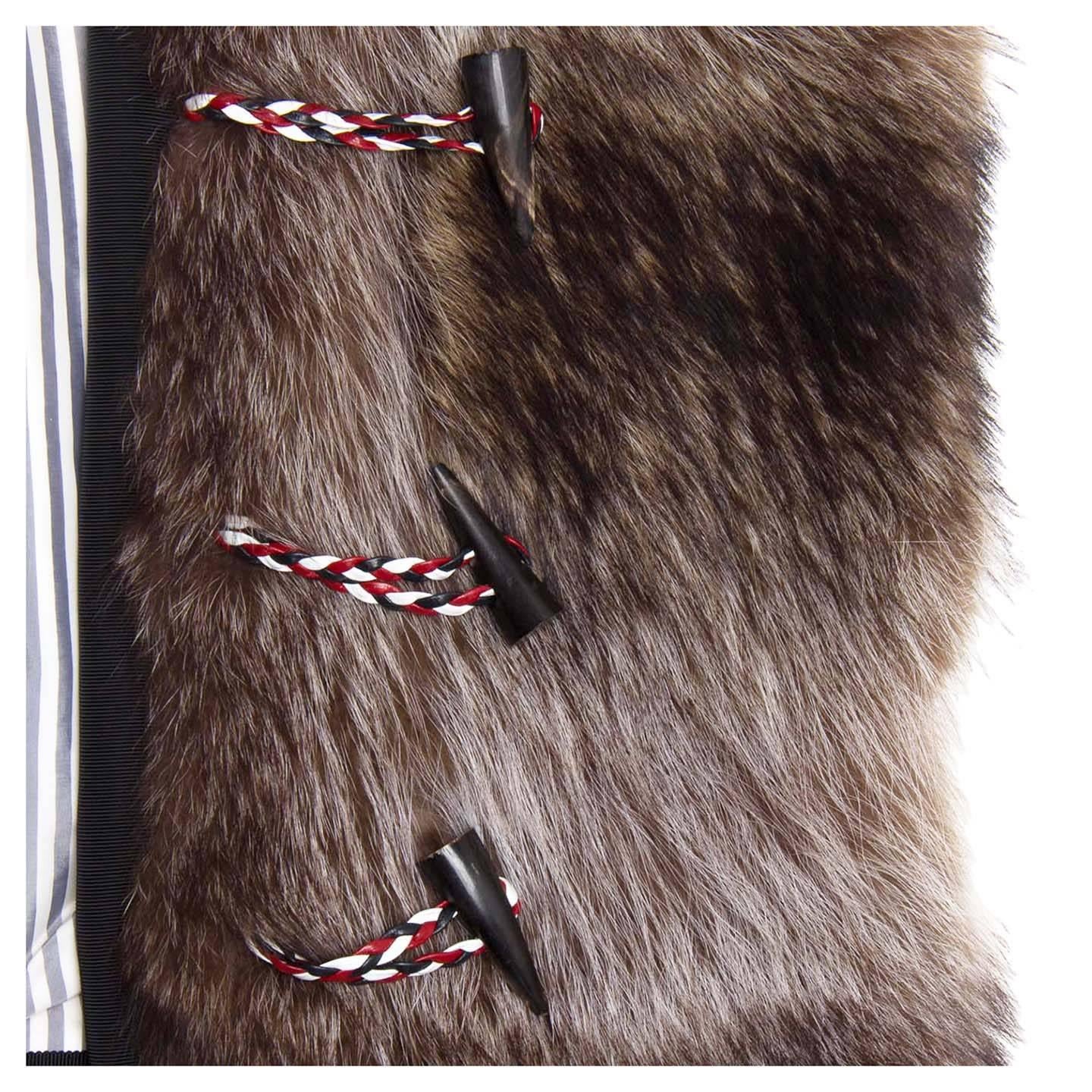 Thom Browne Raccoon Fur Vest In Excellent Condition For Sale In Brooklyn, NY