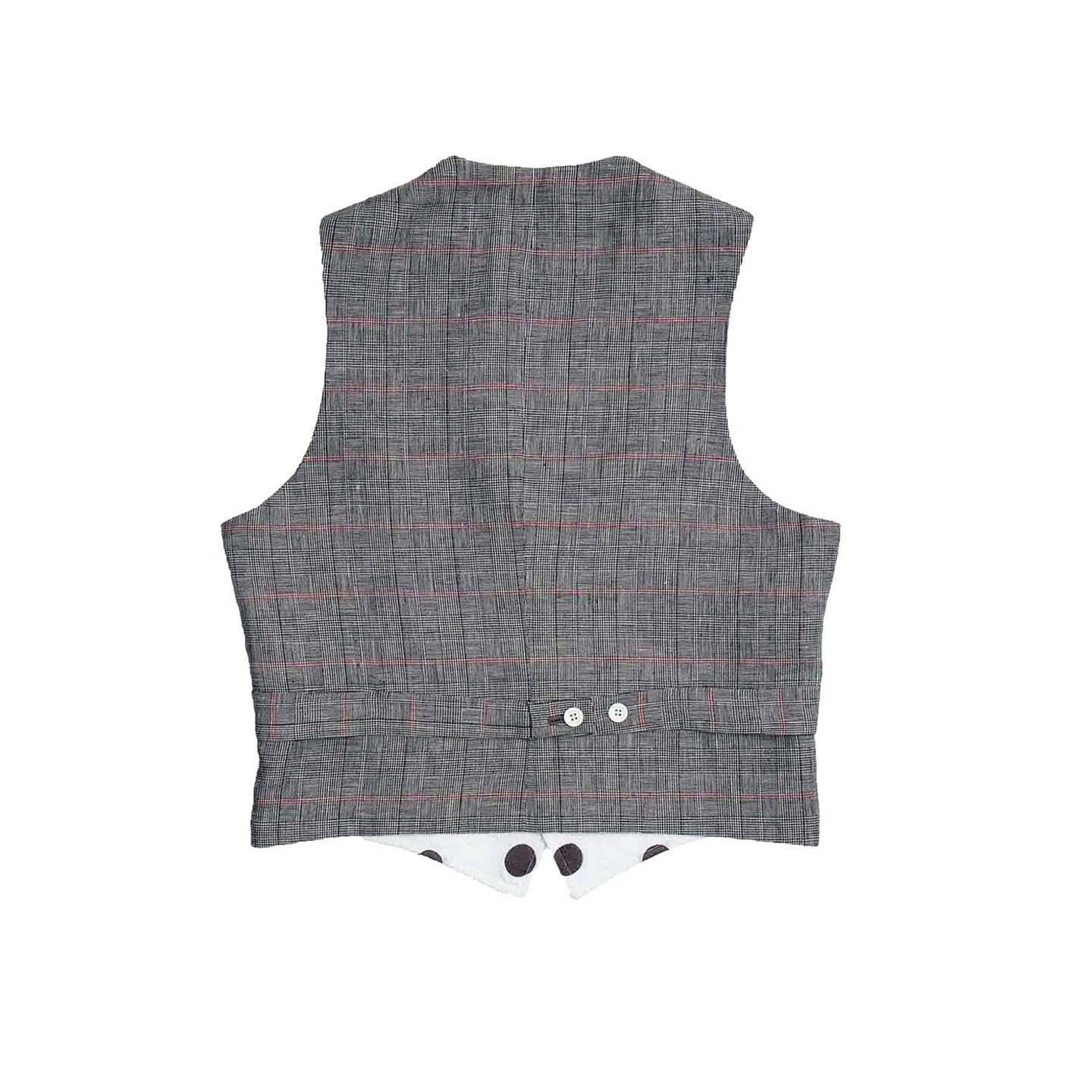 Thom Browne White and Grey Polka Dot Vest For Sale at 1stdibs