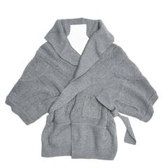 Louis Vuitton Grey Cashmere Wrap Cardigan