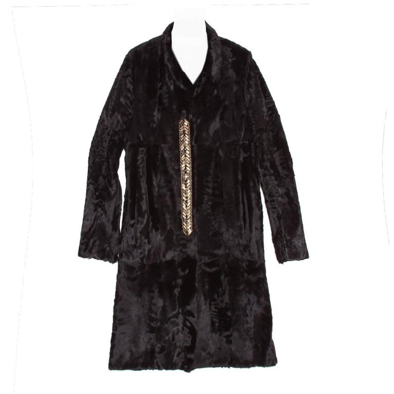 Marni Black Persian Lamb Coat at 1stdibs