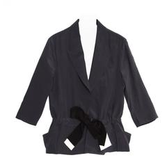 Vionnet Grey Silk Belted Jacket
