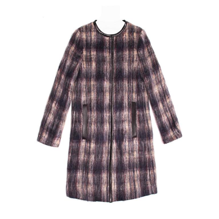 Prada Multicolor Tartan Mohair Coat For Sale at 1stDibs prada mohair coat