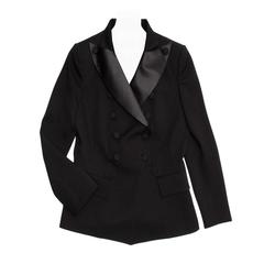 Balmain Black Wool Tuxedo Jacket