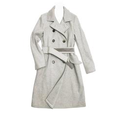 Jil Sander Grey Cashmere Trench Coat