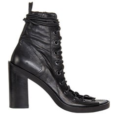 Ann Demeulemeester Black Lace Up Sandals