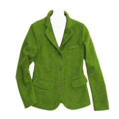 Jil Sander Green Wool Tweed Blazer 10