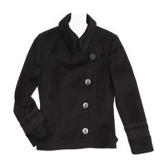 Alexander McQueen Black Cashmere Peacoat 12