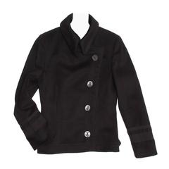 Alexander McQueen Black Cashmere Peacoat